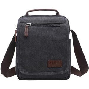 canvas crossbody bag messenger bag small travel work shoulder bag men women